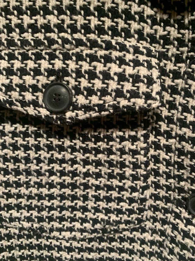 Chaqueta Zara cuadros flecos