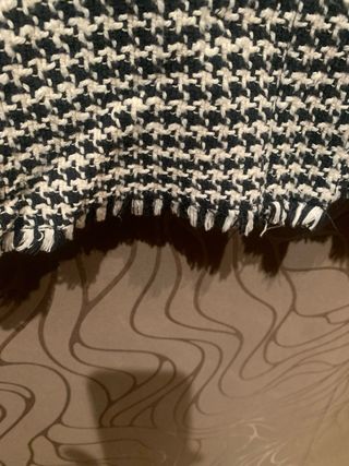 Chaqueta Zara cuadros flecos