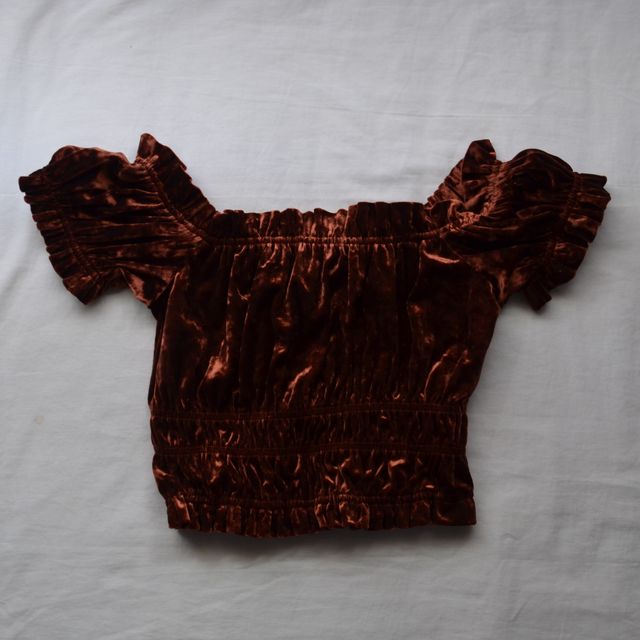 Top Terciopelo Marrón Talla M