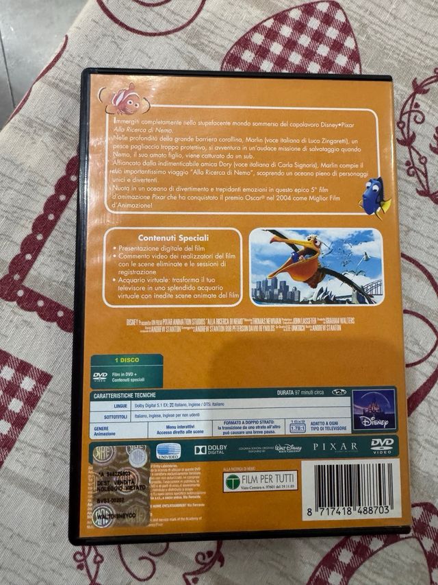 DVD Alla ricerca di Nemo Disney Pixar