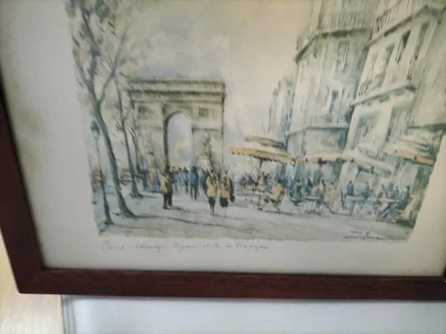 2 Láminas Marco Madera París Arco Triunfo