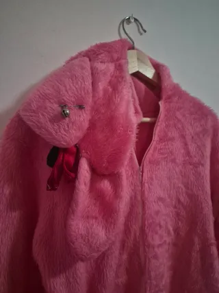 Disfraz peluche rosa carnaval talla única