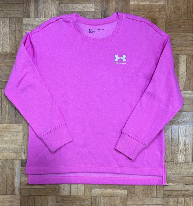 Sudadera Under Armour rosa sin capucha Talla S