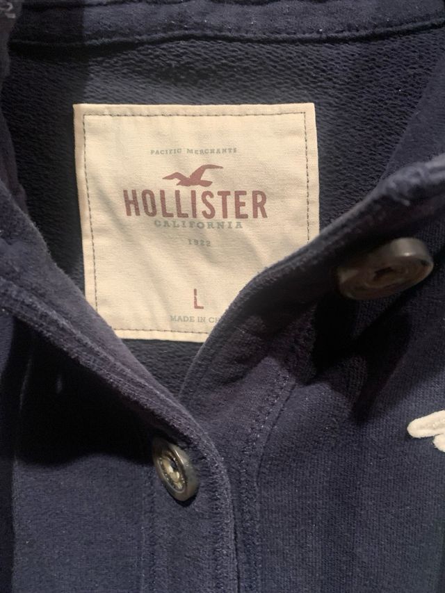 Chaqueta Hollister capucha botones