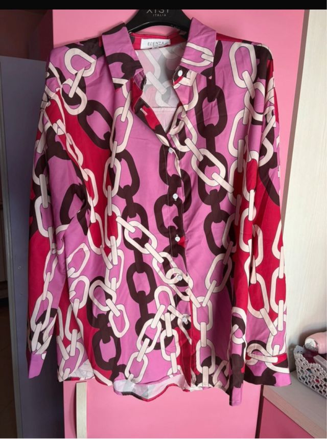 Camicia donna  taglia unica fantasia catene
