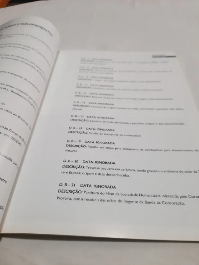 Livro do Museu Bombeiros Voluntários