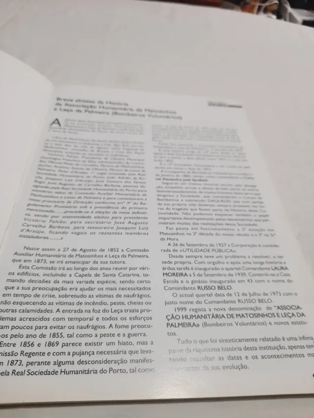 Livro do Museu Bombeiros Voluntários