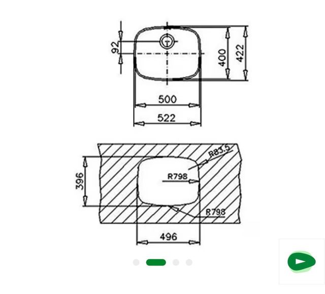 Fregadero Teka bajo encimera. NUEVO A ESTRENAR.