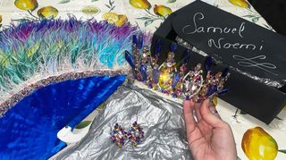 Conjunto Tiara y Pendientes Novia Brillantes