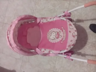 Carrito de muñecas Hello Kitty rosa