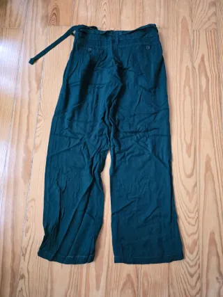 Calças Natura verdes tam S