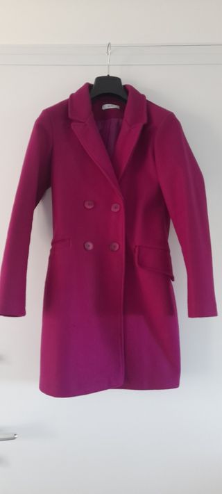 Cappotto magenta doppio petto
