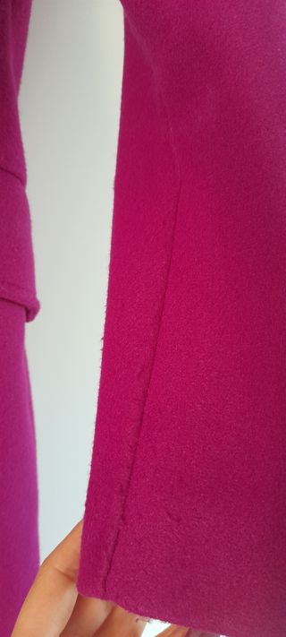 Cappotto magenta doppio petto