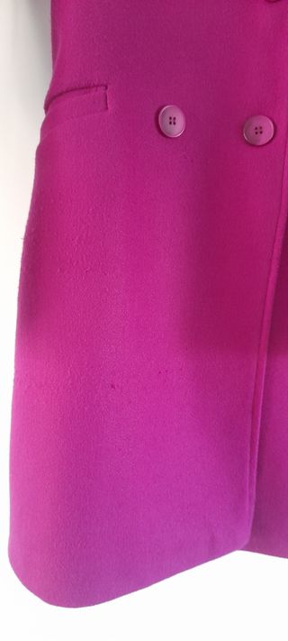 Cappotto magenta doppio petto