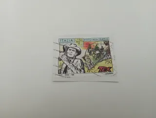 Francobollo vintage Tex Italia 1990