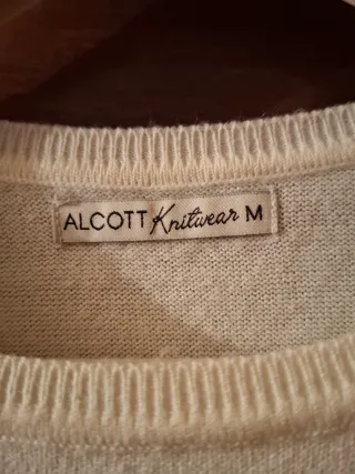 Maglia donna Alcott M lana leggera bianco avorio