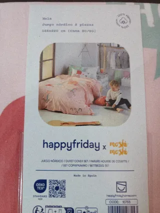 Juego nórdico 2 piezas Happy y friday