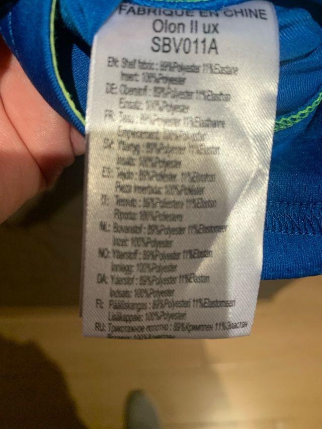 Camiseta Ciclismo Azul y Negra Media Cremallera