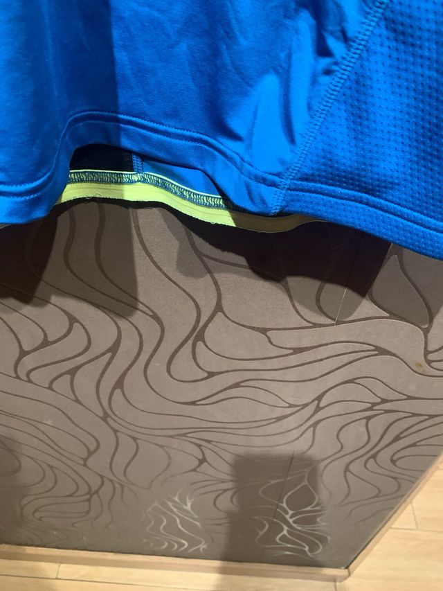 Camiseta Ciclismo Azul y Negra Media Cremallera