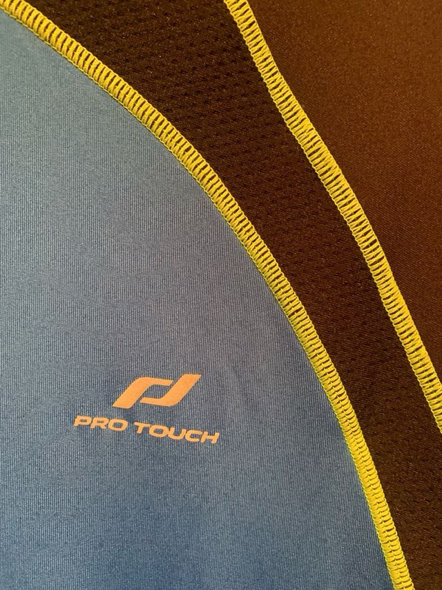 Camiseta Ciclismo Azul y Negra Media Cremallera