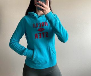 Sudadera Hollister Azul Mujer Capucha