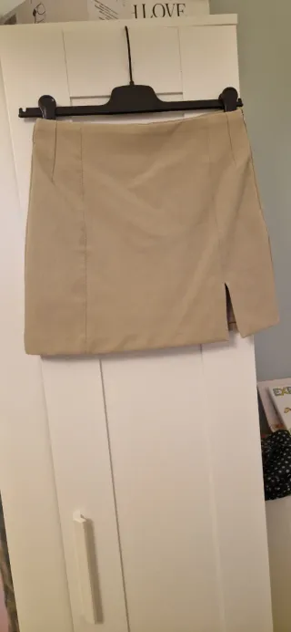 Falda Zara Beige Talla S