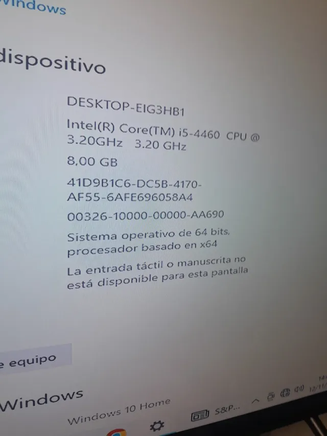Ordenador Asus i5 Negro/Plateado