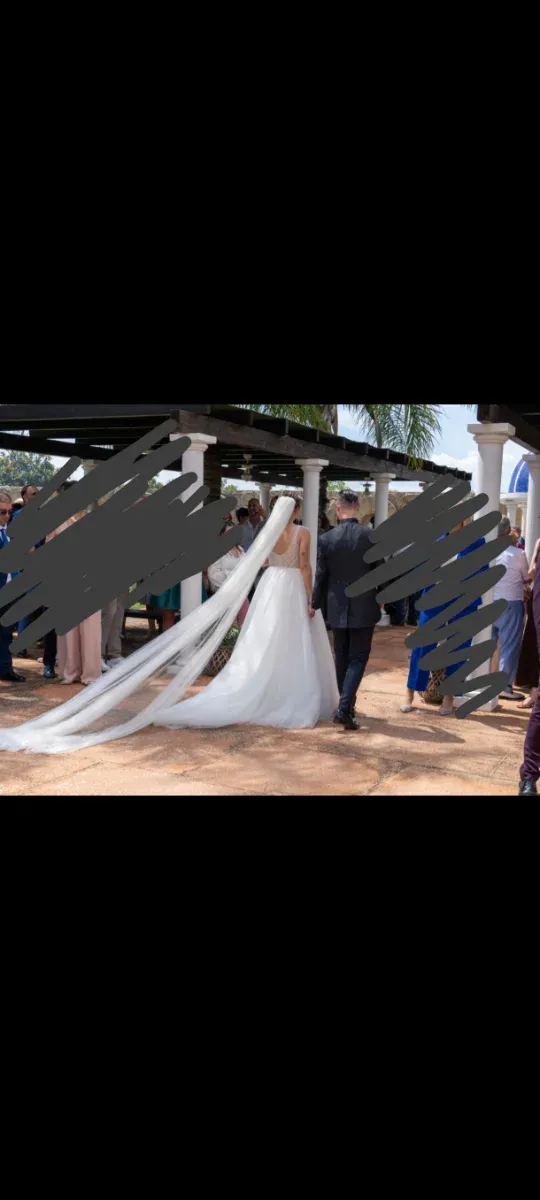 Velo de Novia Largo Blanco