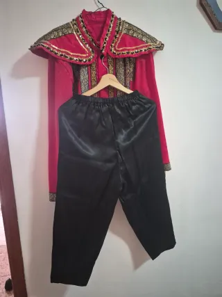 Disfraz Carnaval Torero Rojo y Negro