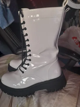 Botas de moda blancas