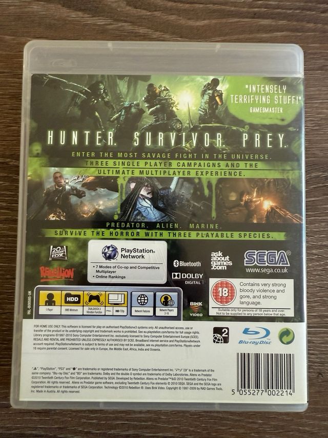 Aliens vs Predator PS3