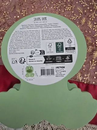 Hucha de dinosaurio verde