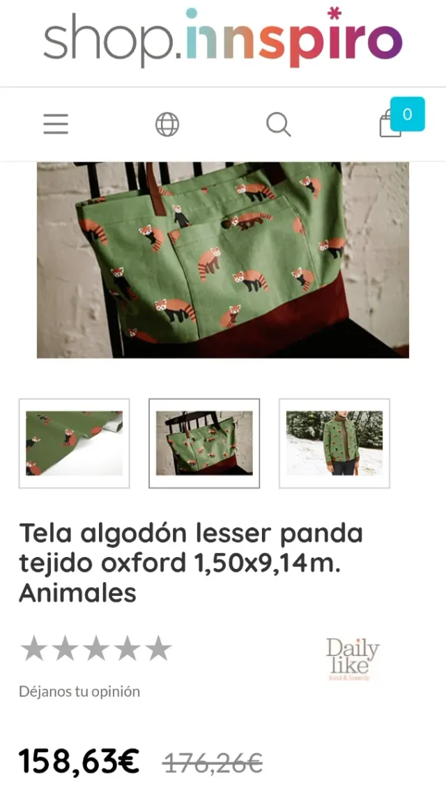Tela Oxford Lesser Panda 1,50x9,14m