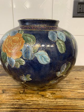 Vaso Macau dipinto a mano con rose