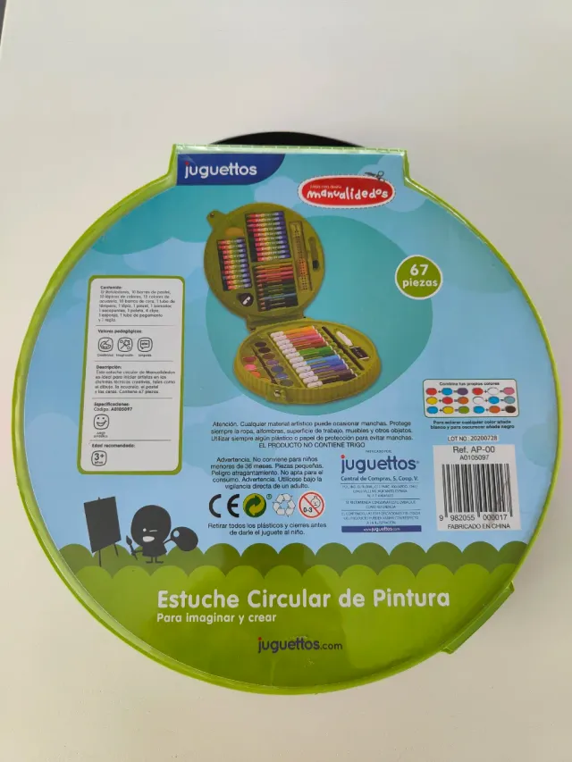 Estuche Circular de Pintura Juguettos 67 Piezas