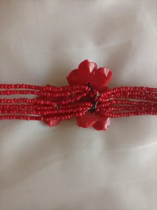 Bracciale Vintage pasta di corallo rosso