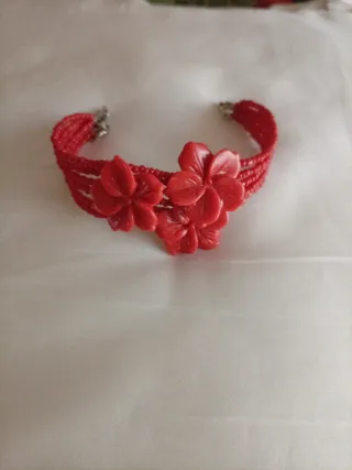 Bracciale Vintage pasta di corallo rosso