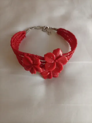 Bracciale Vintage pasta di corallo rosso