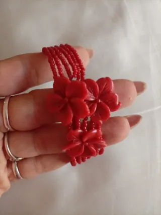 Bracciale Vintage pasta di corallo rosso