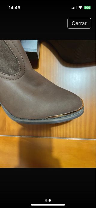 Botines cowboy marrones talla 38