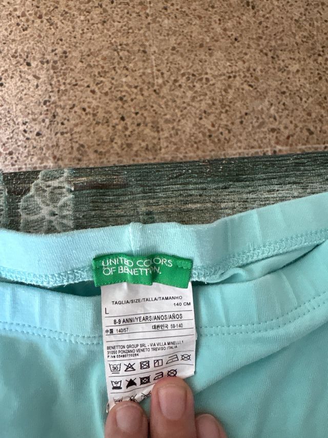Leggings niña Benetton verde 8-9 años