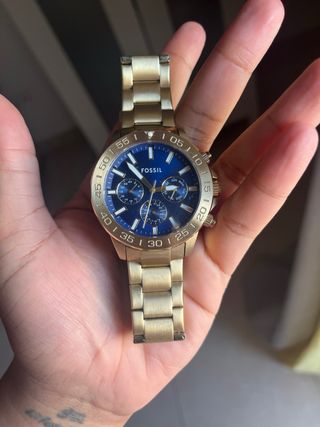 Reloj Fossil Dorado y Azul