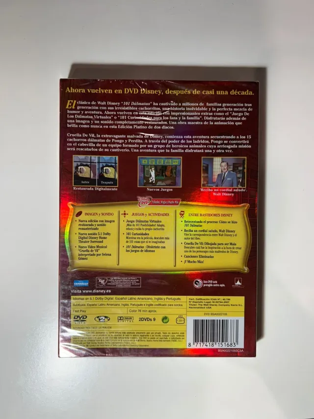101 Dálmatas Edición Platino DVD