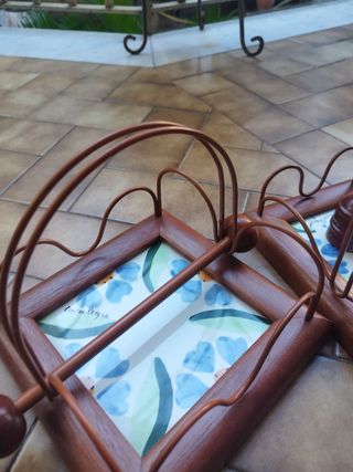 Porta bicchieri e tovaglioli in legno