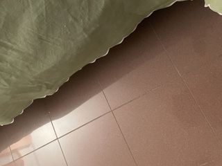 Copriletto lino ricamato a mano