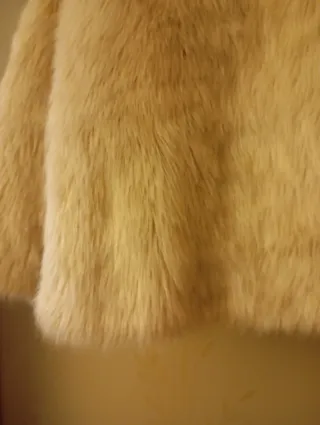 Abrigo niña H&M beige peludo talla 9 10