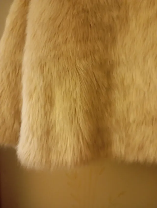 Abrigo niña H&M beige peludo talla 9 10