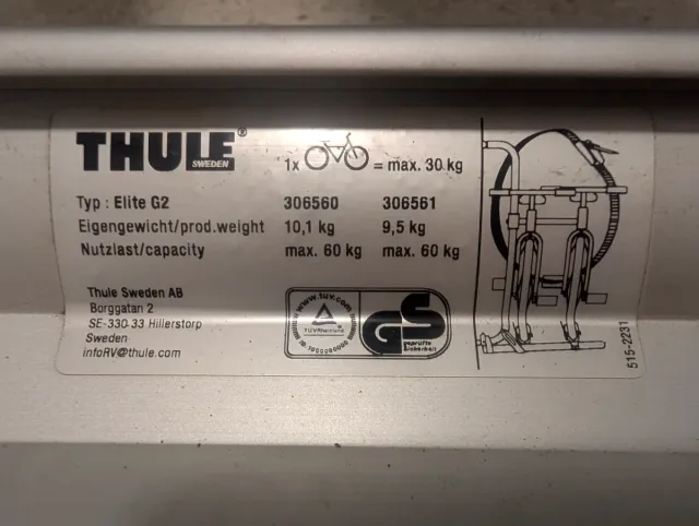 Porta Bicis Autocaravana THULE