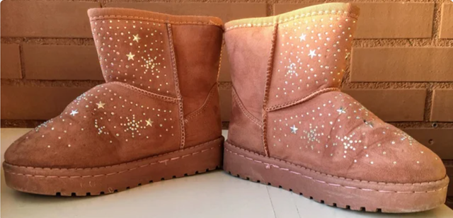 Botas niña invierno rosa estrellas talla 30