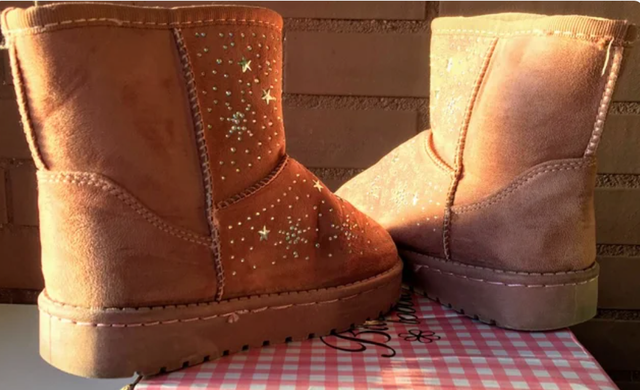 Botas niña invierno rosa estrellas talla 30